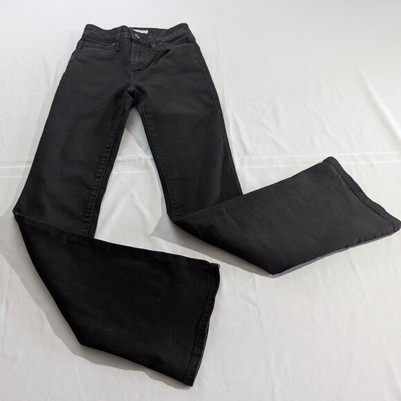 Levi's 725 High Rise Bootcut Size 25W 32L Black - Picture 1 of 14